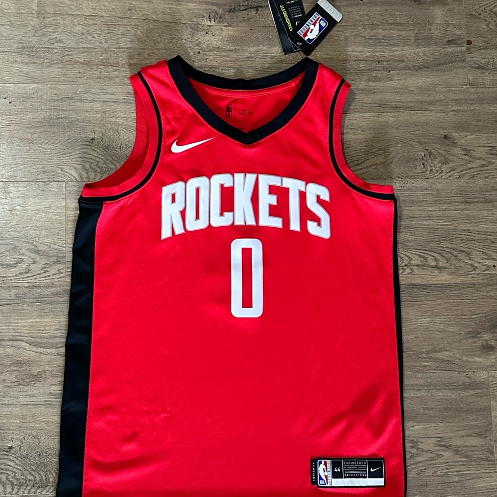 NBA Red and Black Rockets Westbrook Jersey